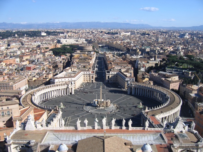Roms Aussicht, Blick aus der Petersdom Kuppel