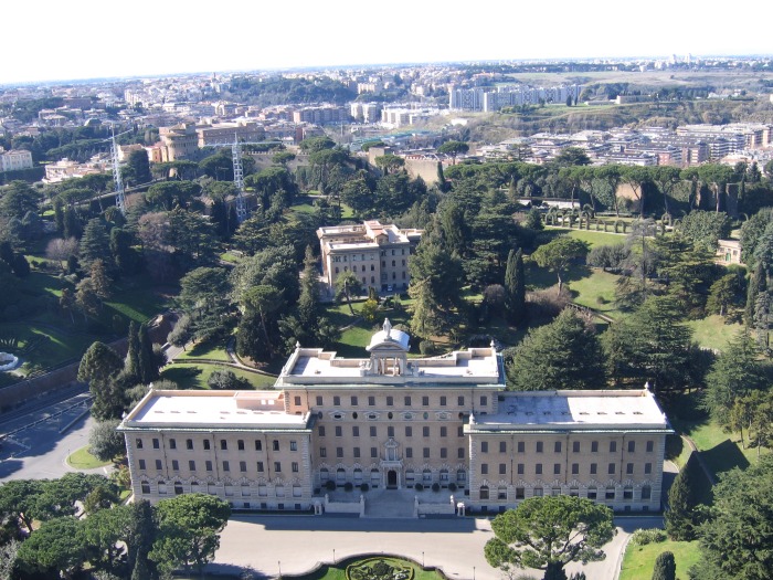 Vatikanische Garten, Blick aus der Petersdom Kuppel