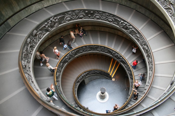 Treppe in die Vatikanischen Museen